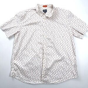 St John's Bay American Flag Print‎ Comfort Stretch Button Up Shirt XXL